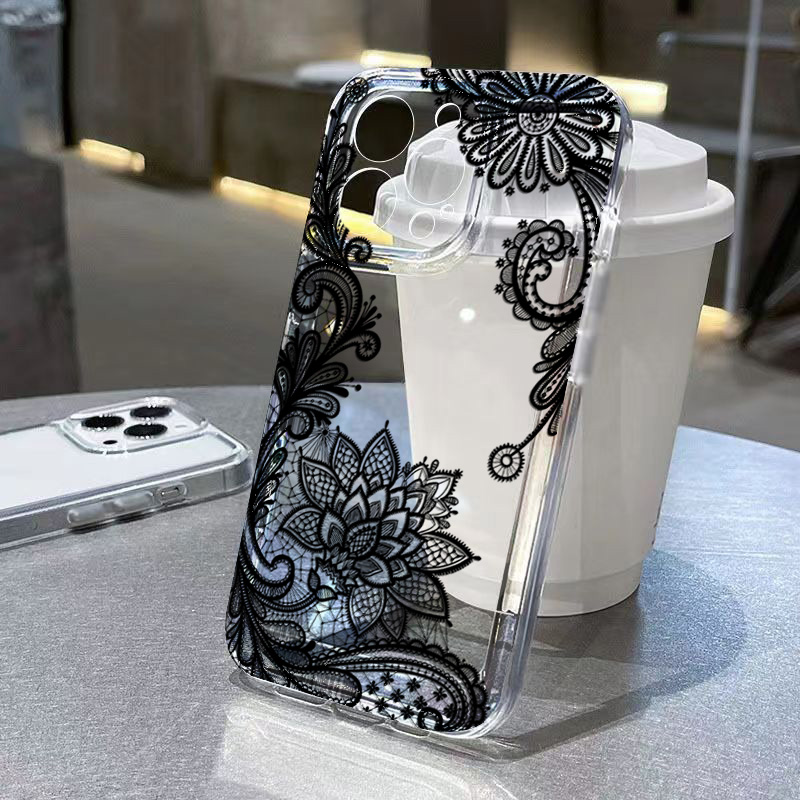 Trendy Zwart Kant Bloempatroon - Xiaomi Poco X6 recensie en prijs